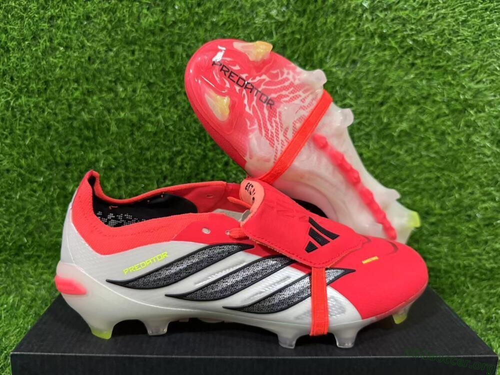 Adidas Predator 26 Elite Fold-Over Tongue FG Football Boots - Red/Dynamic Orange/Black