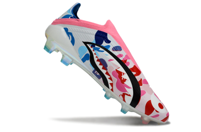 Adidas F50 Elite Laceless FG Football Boots - Pink/Vibrant Pink/Marine Blue