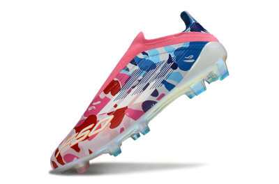 Adidas F50 Elite Laceless FG Football Boots - Pink/Vibrant Pink/Marine Blue
