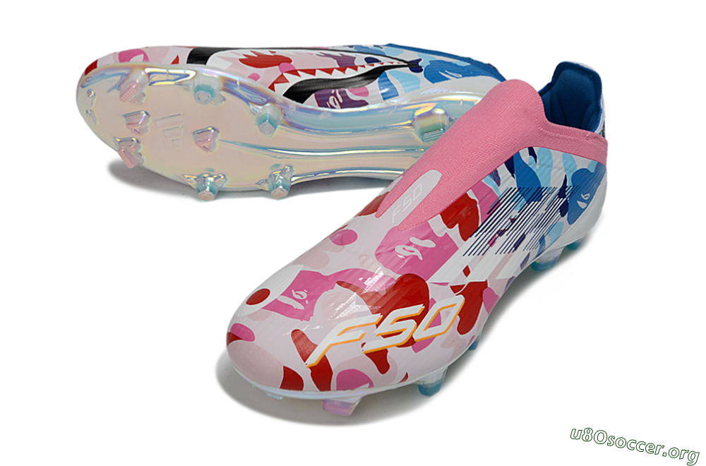 Adidas F50 Elite Laceless FG Football Boots - Pink/Vibrant Pink/Marine Blue 0