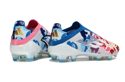 Adidas F50 Elite Laceless FG Football Boots - Pink/Vibrant Pink/Marine Blue