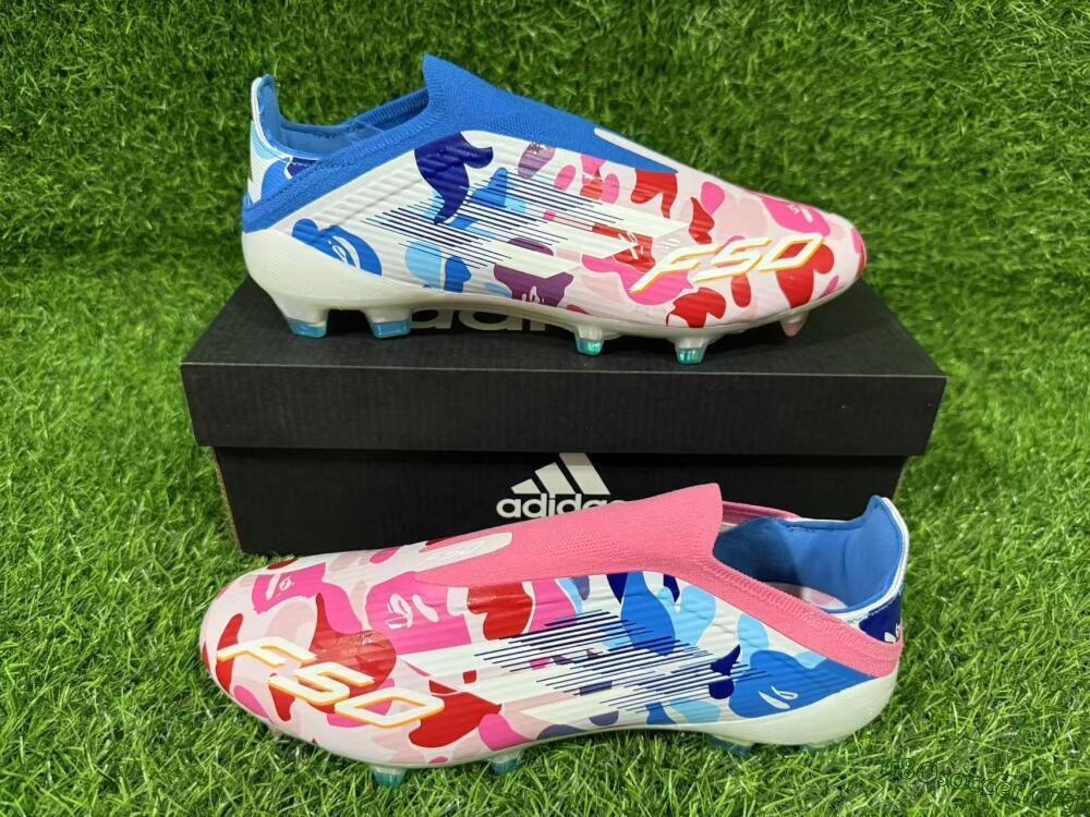 Adidas F50 Elite Laceless FG Football Boots - Pink/Vibrant Pink/Marine Blue