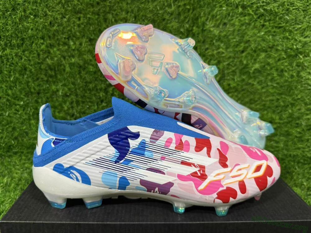 Adidas F50 Elite Laceless FG Football Boots - Pink/Vibrant Pink/Marine Blue