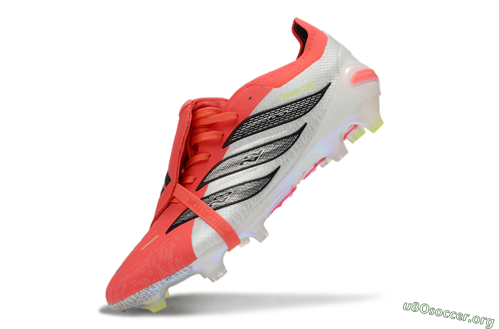 Adidas Predator 26 Elite Fold-Over Tongue FG Football Boots - Red/Neon Orange/Black 5