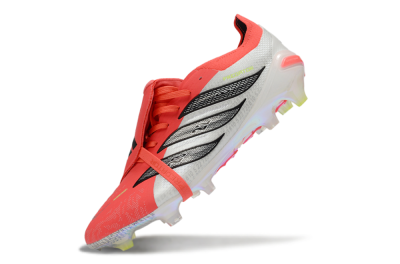 Adidas Predator 26 Elite Fold-Over Tongue FG Football Boots - Red/Neon Orange/Black