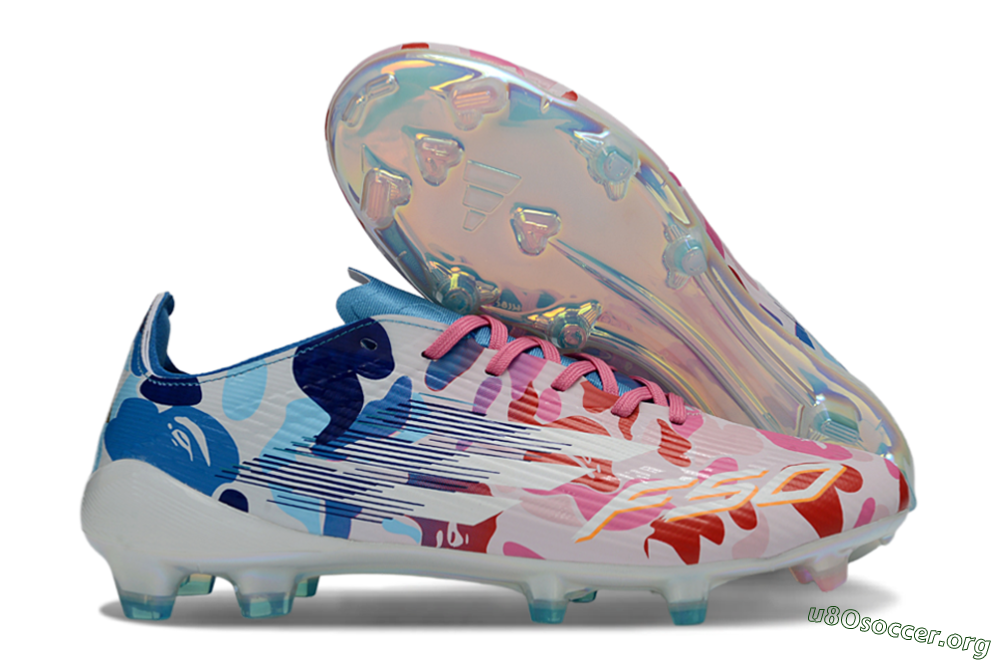 Adidas F50 Elite FG Football Boots - Pink/Sky Blue/Candy Red 2