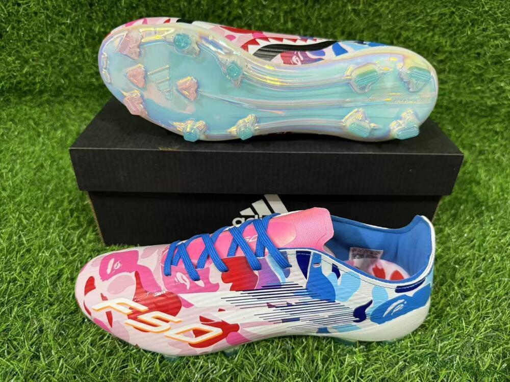 Adidas F50 Elite FG Football Boots - Pink/Sky Blue/Candy Red