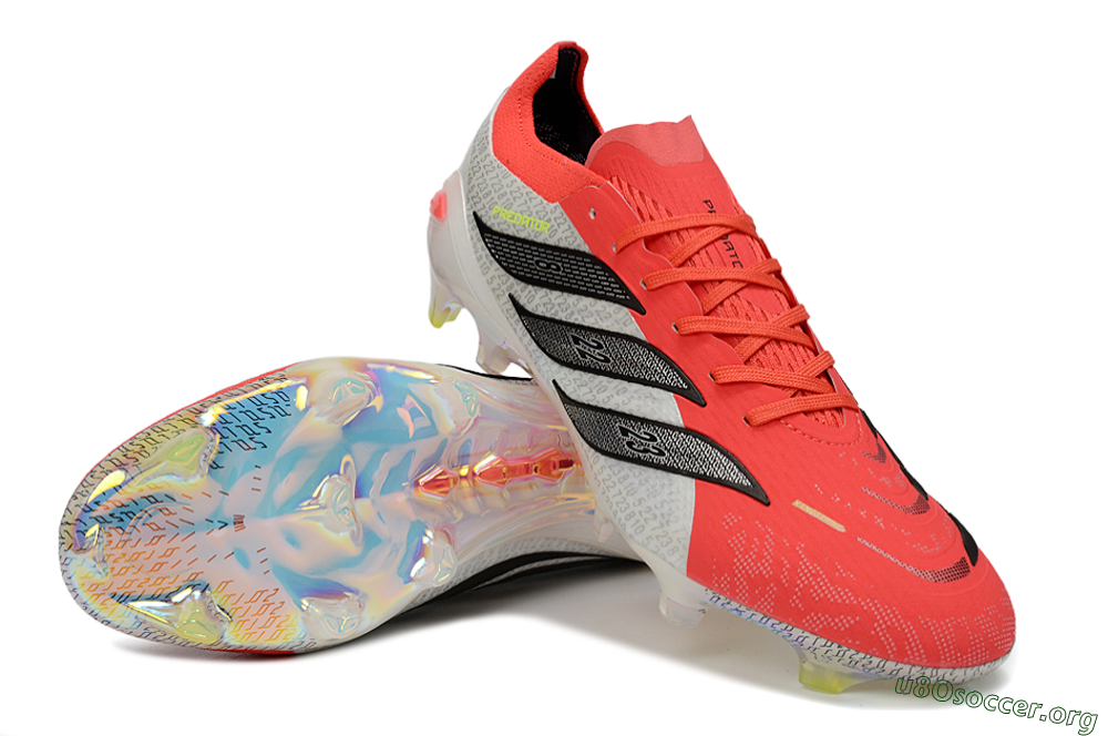 Adidas Predator 26 Elite FG Football Boots - Red/Coral Burst/Metallic Silver 0