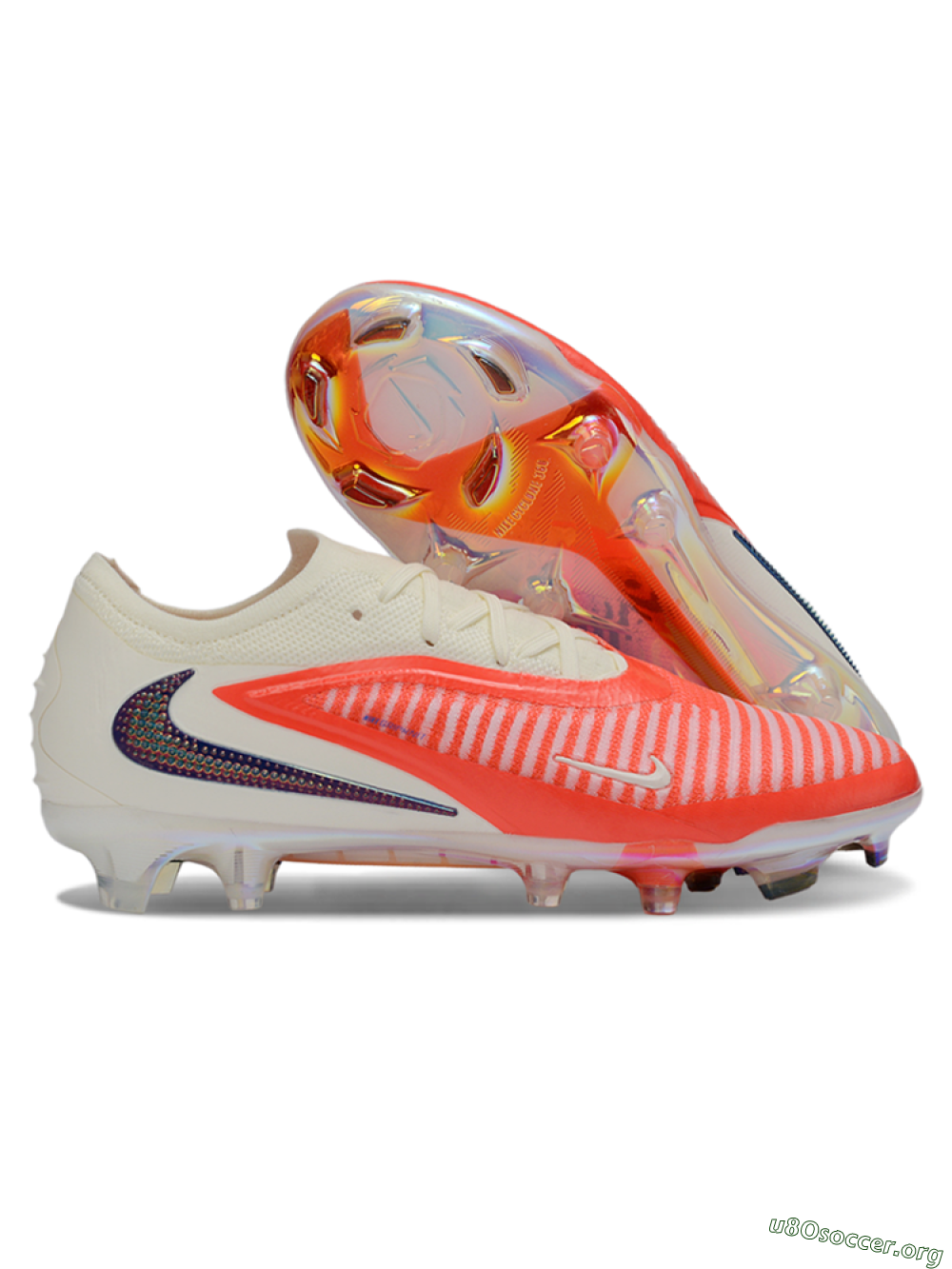 Nike Phantom 6 Elite Low FG Football Boots - Red/Coral Burst/White 2