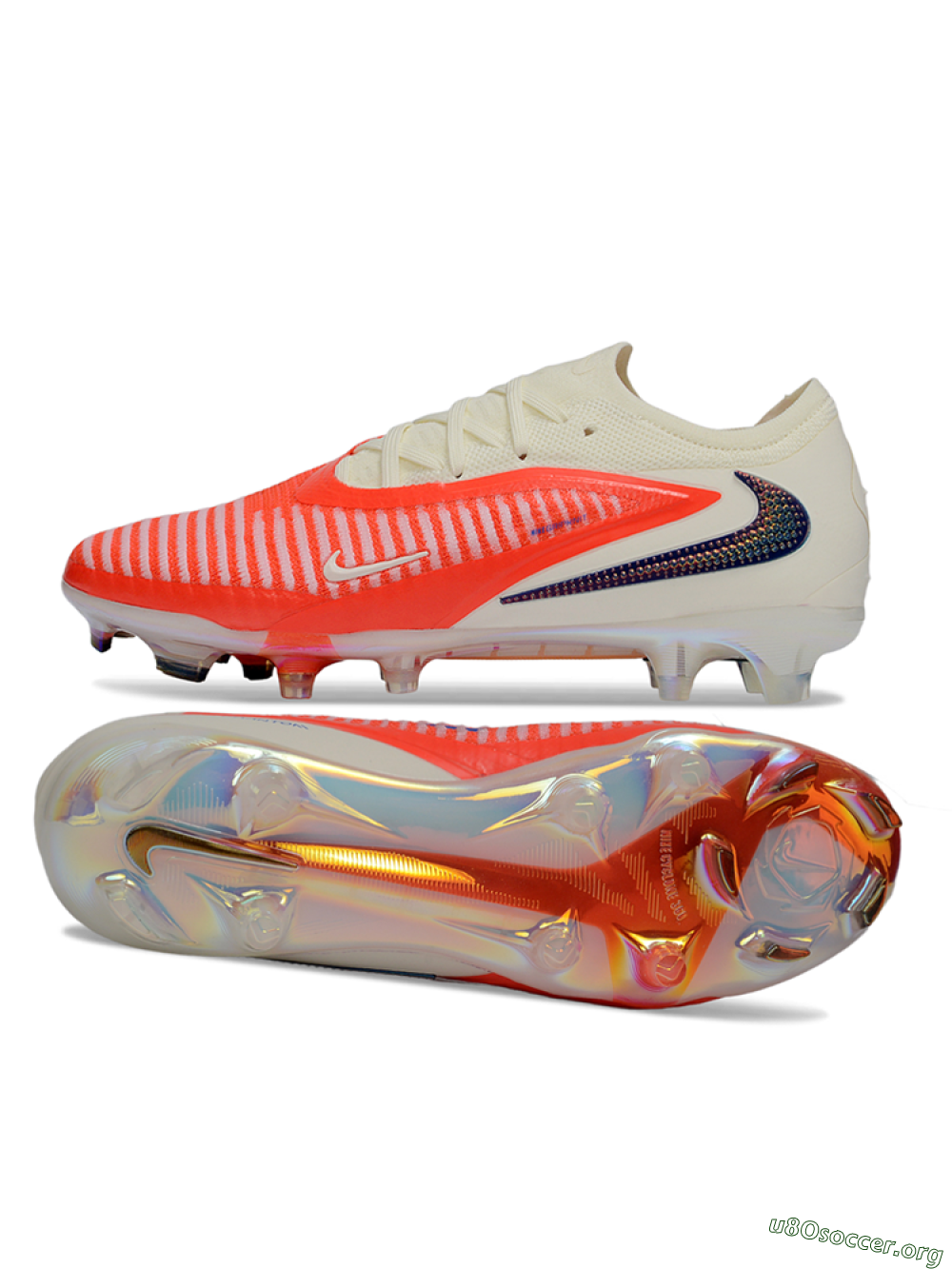 Nike Phantom 6 Elite Low FG Football Boots - Red/Coral Burst/White 1