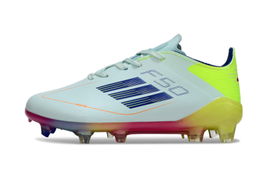 Adidas F50 Elite FG Football Boots - White/Neon Yellow/Coral Pink