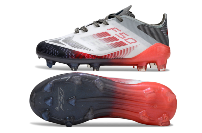 Adidas F50 Elite FG Football Boots - White/Crimson Red/Charcoal Gray