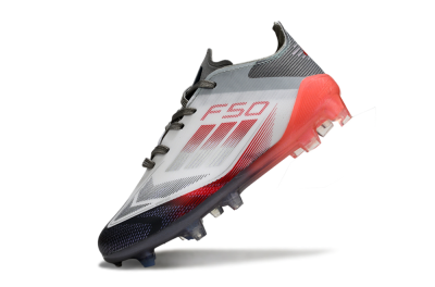 Adidas F50 Elite FG Football Boots - White/Crimson Red/Charcoal Gray
