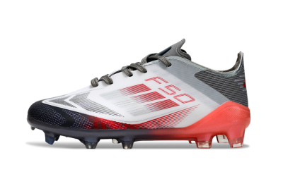 Adidas F50 Elite FG Football Boots - White/Crimson Red/Charcoal Gray