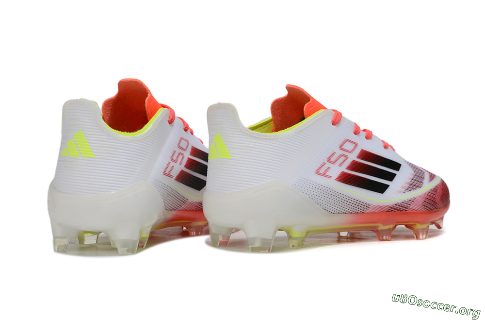 Adidas F50 Elite FG Football Boots - White/Fiery Red/Lime Green 5