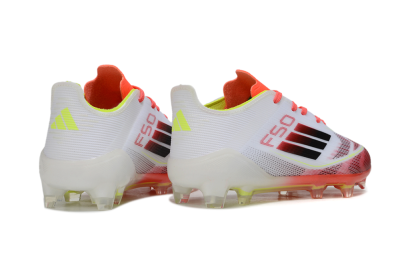 Adidas F50 Elite FG Football Boots - White/Fiery Red/Lime Green