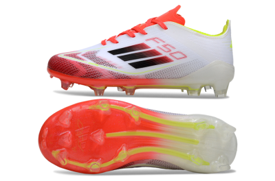 Adidas F50 Elite FG Football Boots - White/Fiery Red/Lime Green