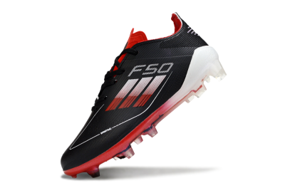 Adidas F50 Elite FG Football Boots - Black/Crimson Red/White