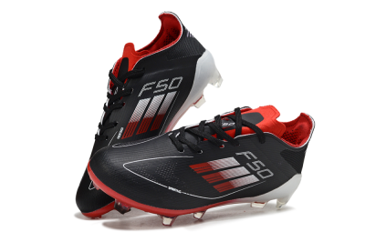 Adidas F50 Elite FG Football Boots - Black/Crimson Red/White