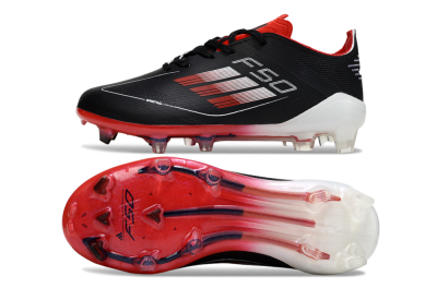 Adidas F50 Elite FG Football Boots - Black/Crimson Red/White