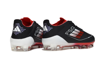 Adidas F50 Elite FG Football Boots - Black/Crimson Red/White