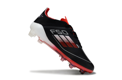 Adidas F50 Elite FG Football Boots - Black/Crimson Red/White