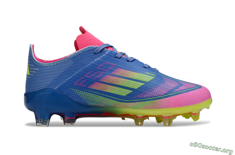 Adidas F50 Elite FG Football Boots - Blue/Neon Pink/Fluorescent Yellow 5