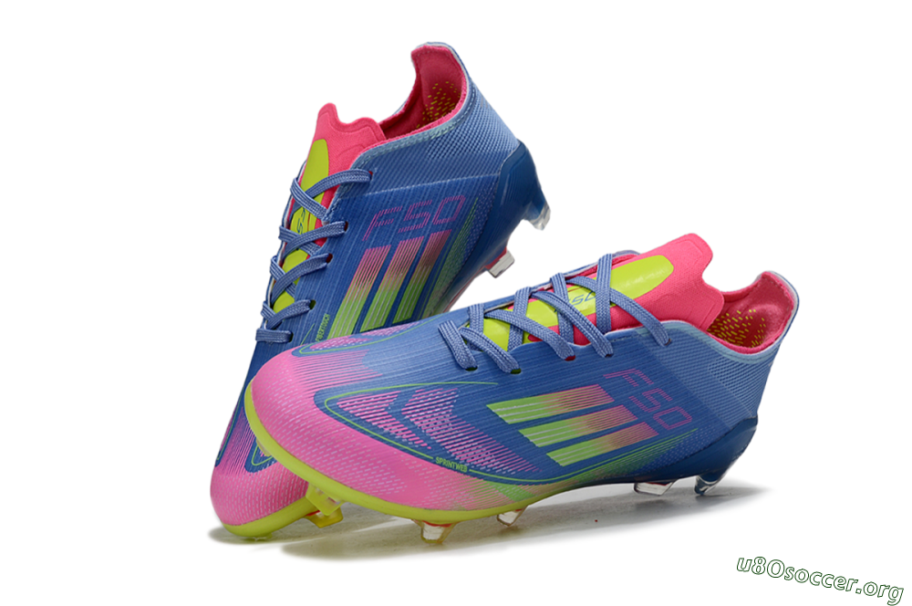 Adidas F50 Elite FG Football Boots - Blue/Neon Pink/Fluorescent Yellow 3