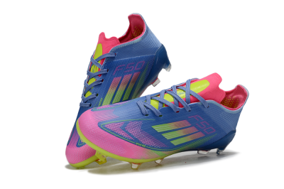 Adidas F50 Elite FG Football Boots - Blue/Neon Pink/Fluorescent Yellow