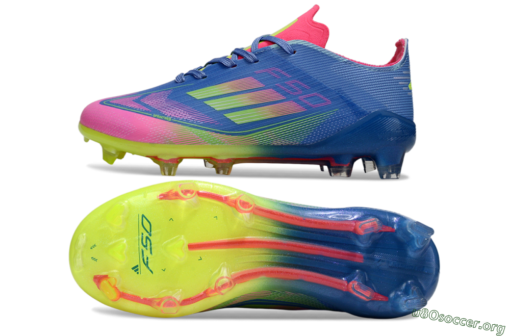 Adidas F50 Elite FG Football Boots - Blue/Neon Pink/Fluorescent Yellow 1