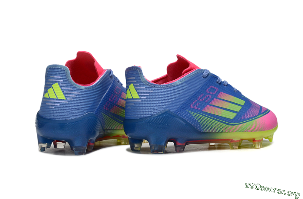 Adidas F50 Elite FG Football Boots - Blue/Neon Pink/Fluorescent Yellow 6