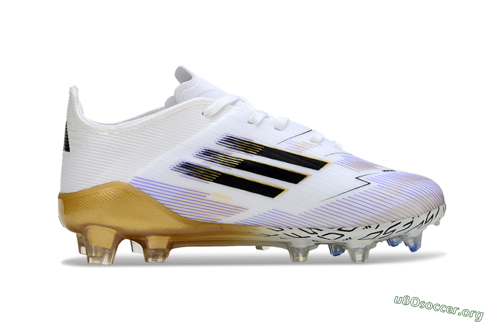 Adidas F50 Elite FG Football Boots - White/Golden Glow/Black Stripes 6