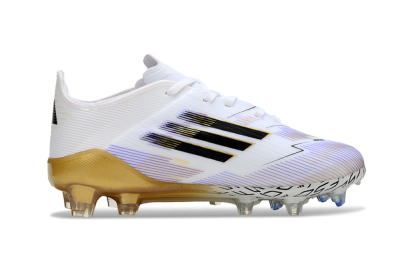 Adidas F50 Elite FG Football Boots - White/Golden Glow/Black Stripes