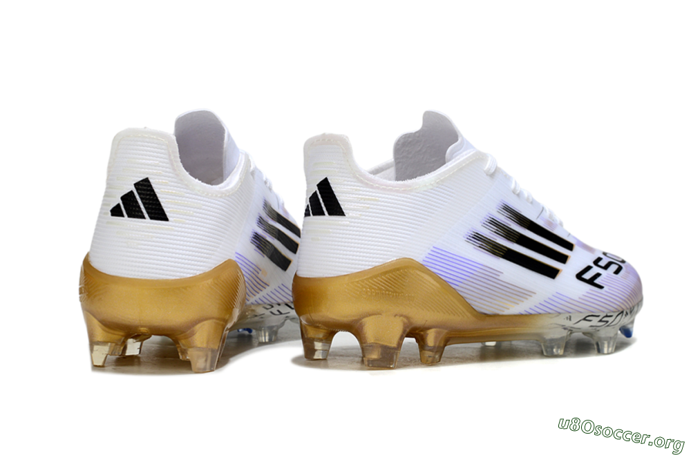 Adidas F50 Elite FG Football Boots - White/Golden Glow/Black Stripes 5