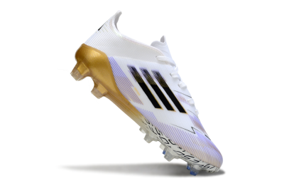 Adidas F50 Elite FG Football Boots - White/Golden Glow/Black Stripes