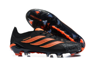 Adidas Predator 26 Elite FG Football Boots - Black/Vibrant Orange/Shadow Black