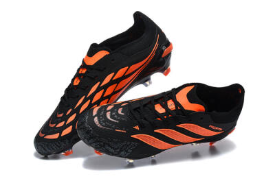 Adidas Predator 26 Elite FG Football Boots - Black/Vibrant Orange/Shadow Black