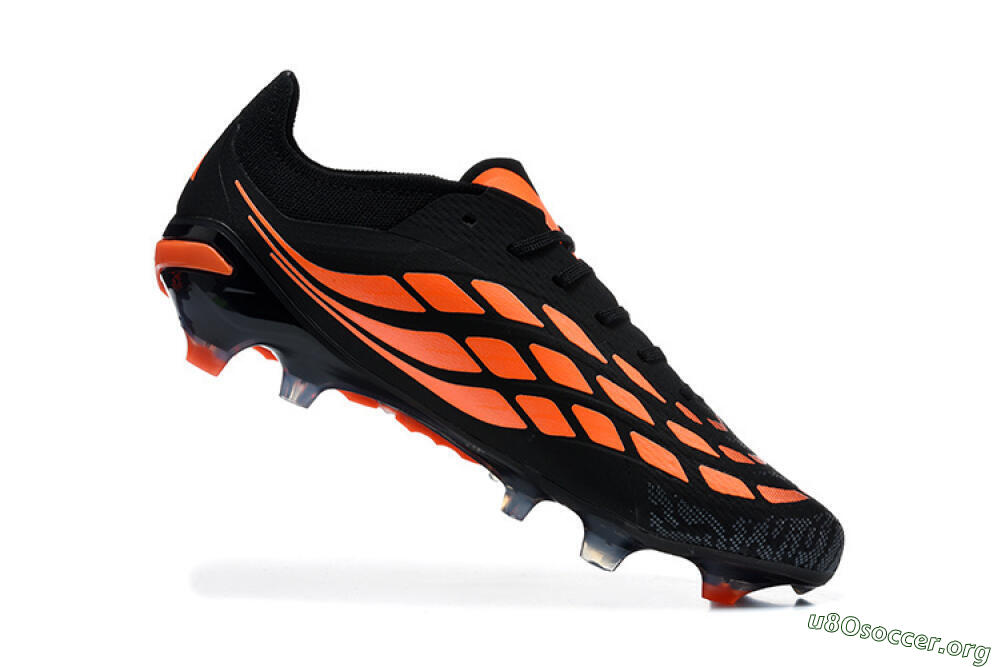 Adidas Predator 26 Elite FG Football Boots - Black/Vibrant Orange/Shadow Black 7