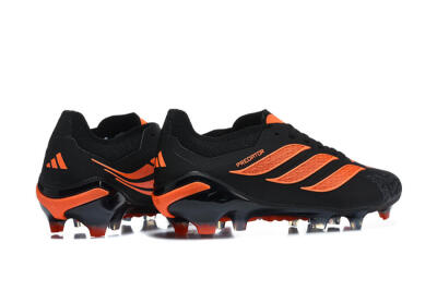 Adidas Predator 26 Elite FG Football Boots - Black/Vibrant Orange/Shadow Black