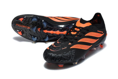 Adidas Predator 26 Elite FG Football Boots - Black/Vibrant Orange/Shadow Black