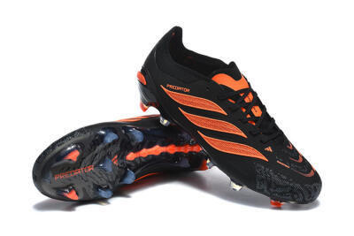 Adidas Predator 26 Elite FG Football Boots - Black/Vibrant Orange/Shadow Black