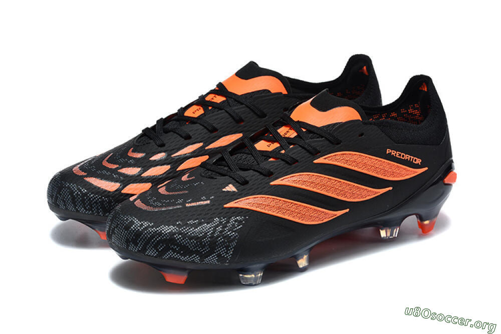 Adidas Predator 26 Elite FG Football Boots - Black/Vibrant Orange/Shadow Black 5