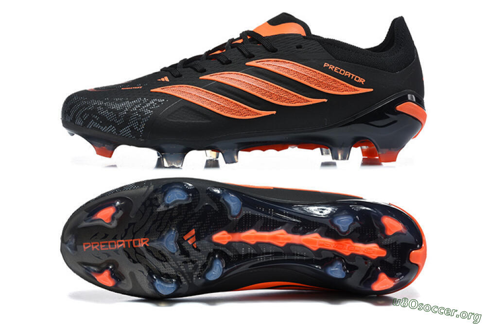 Adidas Predator 26 Elite FG Football Boots - Black/Vibrant Orange/Shadow Black 1