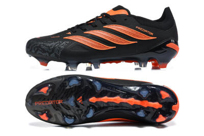 Adidas Predator 26 Elite FG Football Boots - Black/Vibrant Orange/Shadow Black