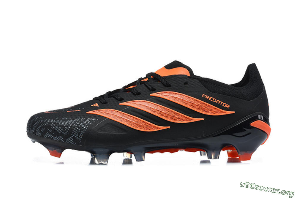 Adidas Predator 26 Elite FG Football Boots - Black/Vibrant Orange/Shadow Black 3