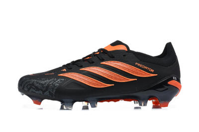 Adidas Predator 26 Elite FG Football Boots - Black/Vibrant Orange/Shadow Black