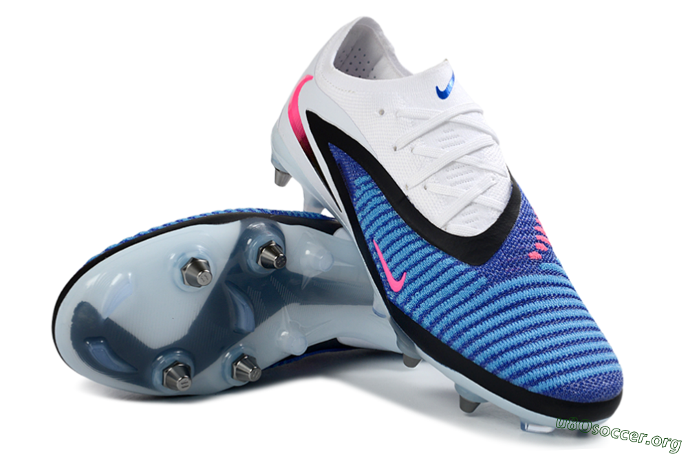 Nike Phantom 6 Elite Low SG Football Boots - Blue/Electric Blue/Neon Pink 0