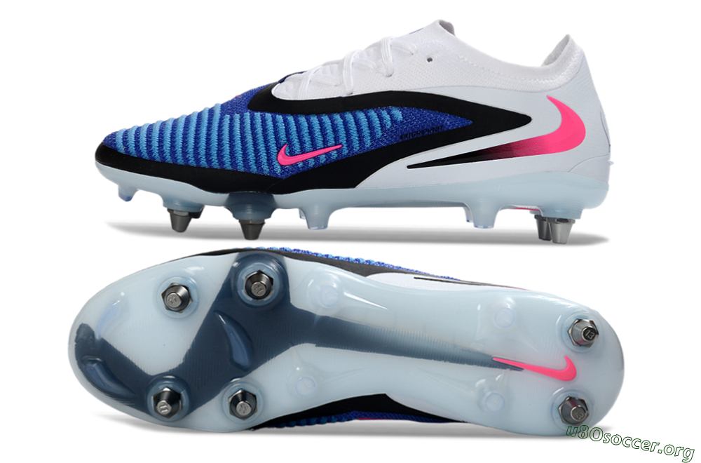 Nike Phantom 6 Elite Low SG Football Boots - Blue/Electric Blue/Neon Pink 1