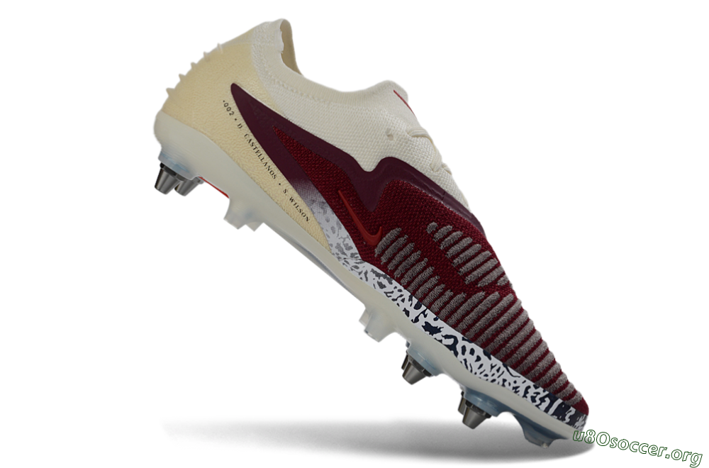 Nike Phantom 6 Elite Low SG Football Boots - Crimson/Ivory/Jet Black 4