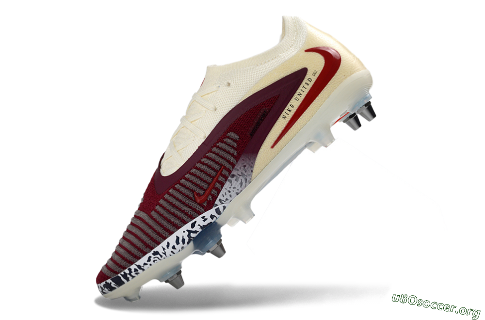 Nike Phantom 6 Elite Low SG Football Boots - Crimson/Ivory/Jet Black 5